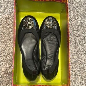 Tory Burch Black Ballet Flats